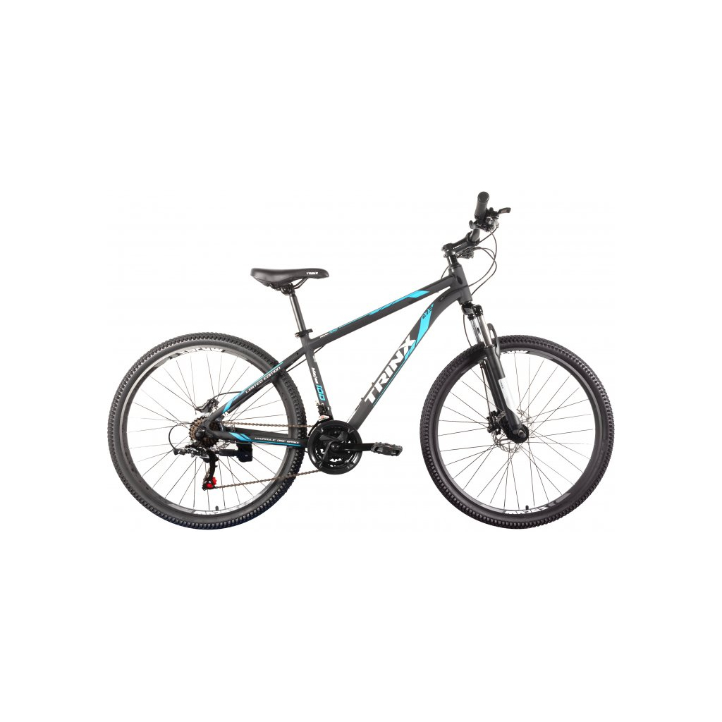 Велосипед Trinx Majes100 Elite 27.5" рама-16" Matt-Black-White-Blue (Maj100Elite.16MBWB) - изображение 1