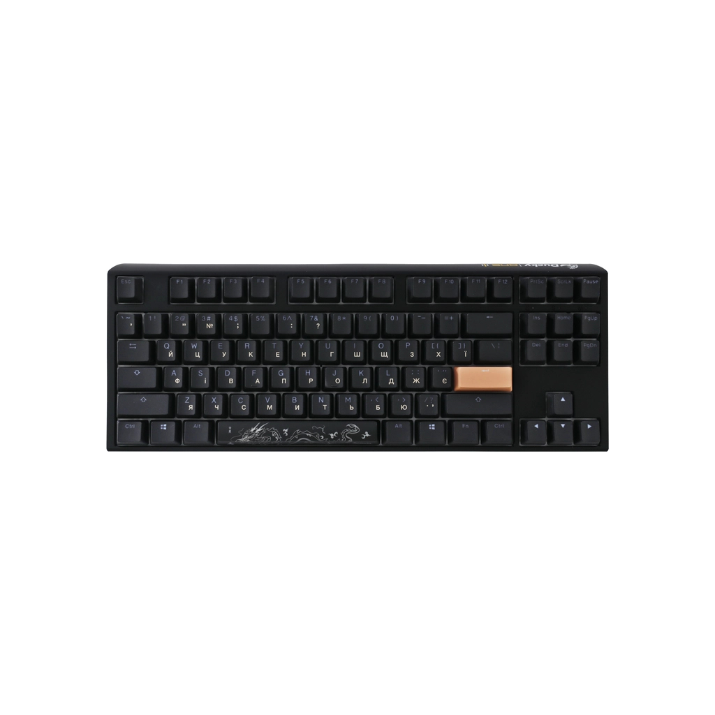Клавіатура Ducky One 3 TKL Cherry MX Silent Red RGB UA USB Black (DKON2187ST-SUAPXCLAWSC1) - зображення 2