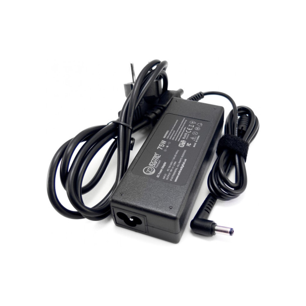 Блок живлення до ноутбуку Extradigital Toshiba 19V, 3.95A, 75W (5.5x2.5) (PST3879) - зображення 1