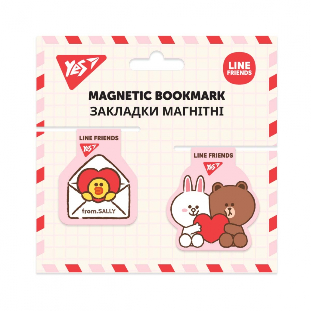 Закладки для книг Yes магнітні Line Friends, 2 шт (707826) - зображення 1