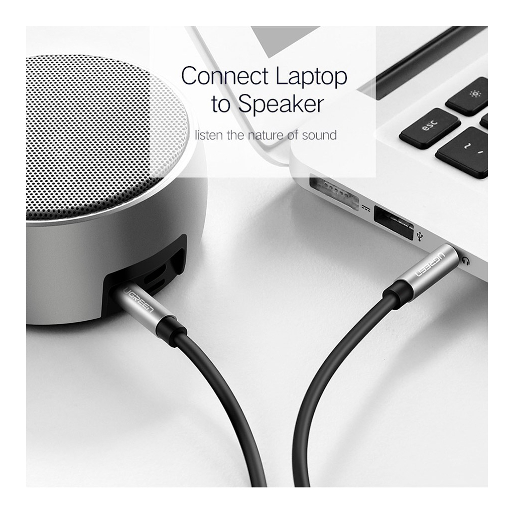 Кабель мультимедійний 3.5mm M to 3.5mm M 0.5m AV119 black Ugreen (10732) - picture 12