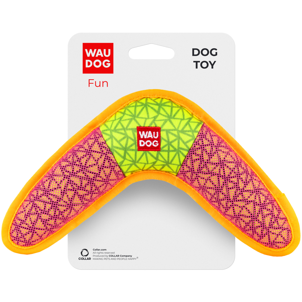 Іграшка для собак WAUDOG Fun Бумеранг 24х14 см рожева (62077) - зображення 1
