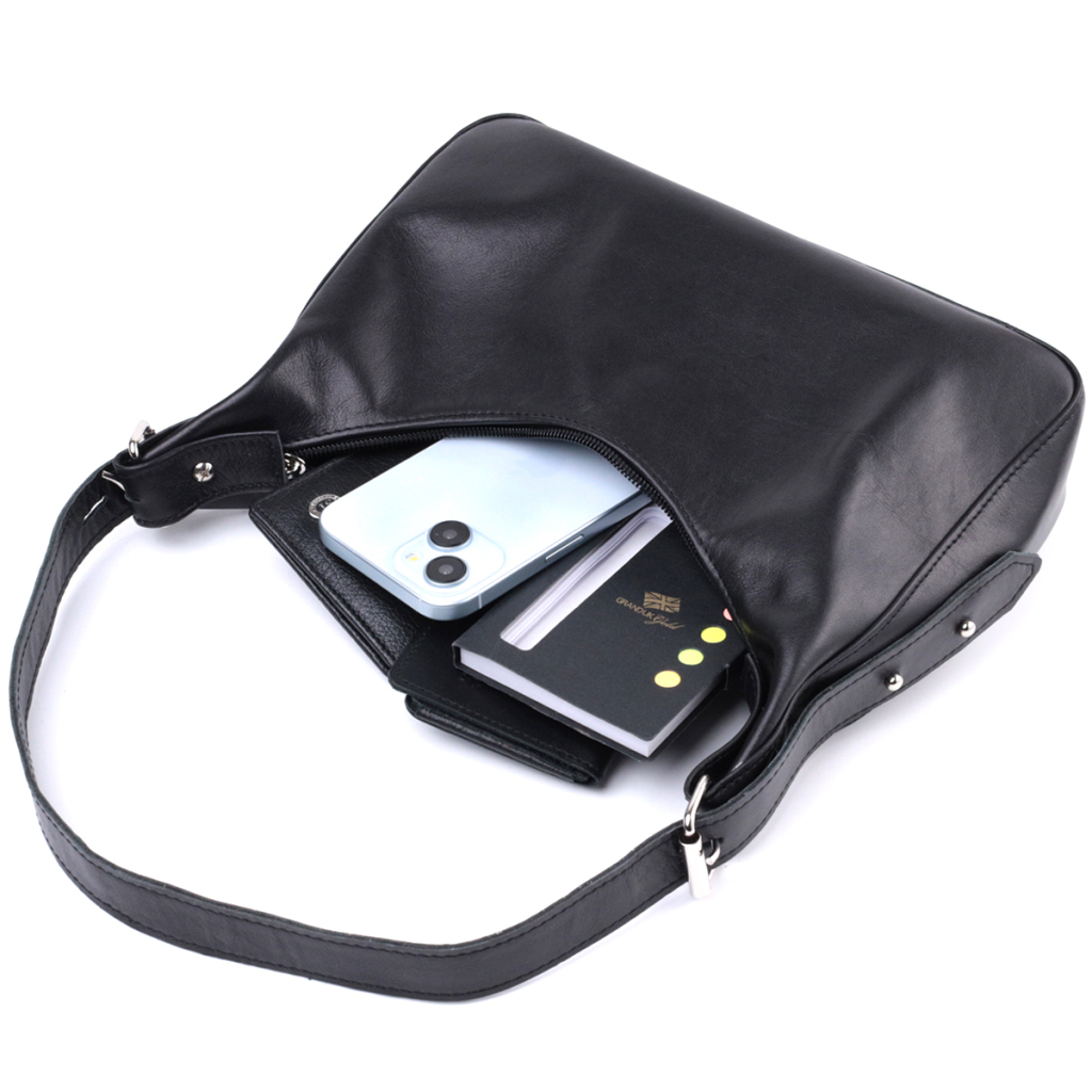 Сумка Shvigel З натуральної шкіри Чорна (22834) - зображення 8