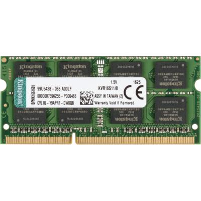 Модуль пам'яті для ноутбука SoDIMM DDR3 8GB 1600 MHz Kingston (KVR16S11/8) - зображення 1