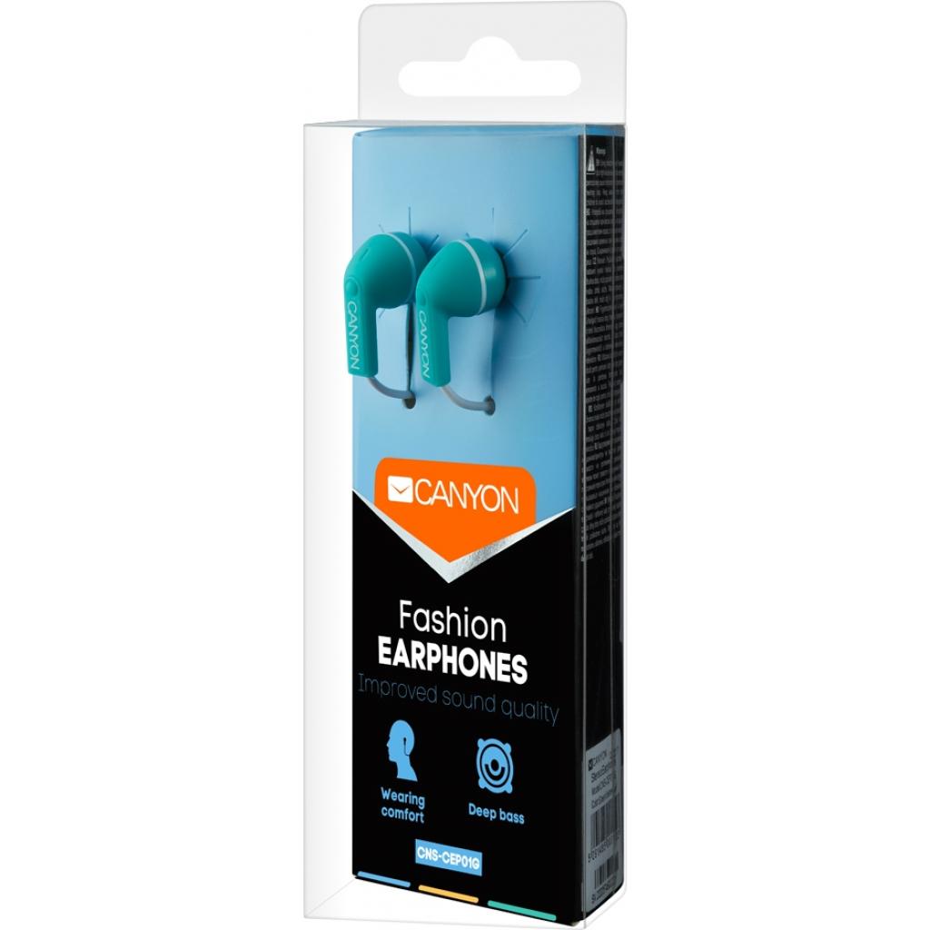 Навушники Canyon fashion earphones Green (CNS-CEP01G) - зображення 2