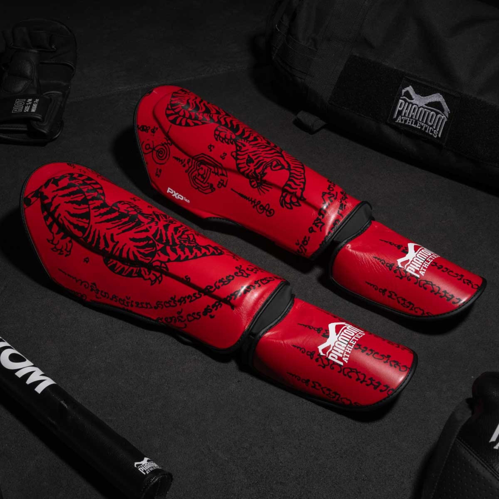 Захист гомілки і стопи Phantom Muay Thai Red S/M (PHSG2678-SM) - зображення 5