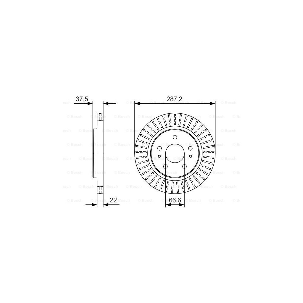 Гальмівний диск Bosch 0 986 479 A98 - зображення 5