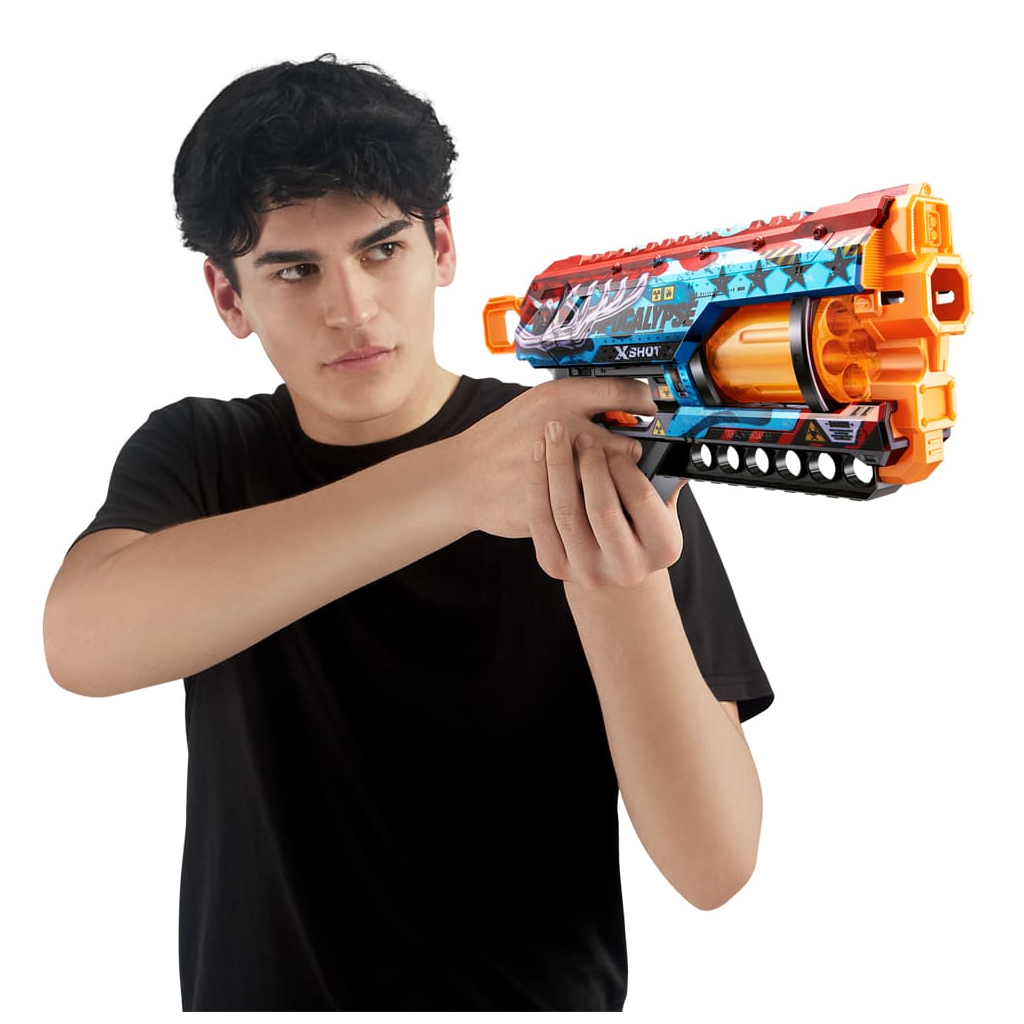 Іграшкова зброя Zuru X-Shot Швидкострільний бластер Skins Griefer Apocalypse (12 патронів) (36561E) - зображення 4
