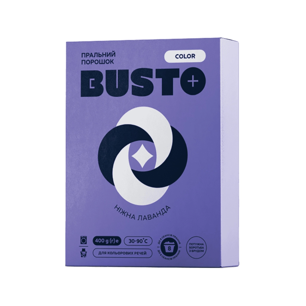 Пральний порошок Busto Color Ніжна лаванда 400 г (4820178065382) - зображення 1