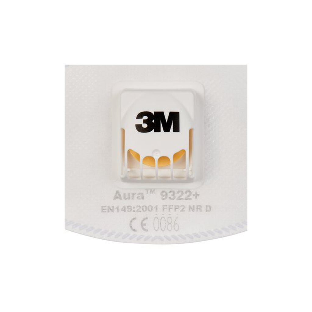 Респіратор 3M Aura 9322+ захист рівня FFP2 з клапаном 1 шт. (4054596041226) - зображення 2