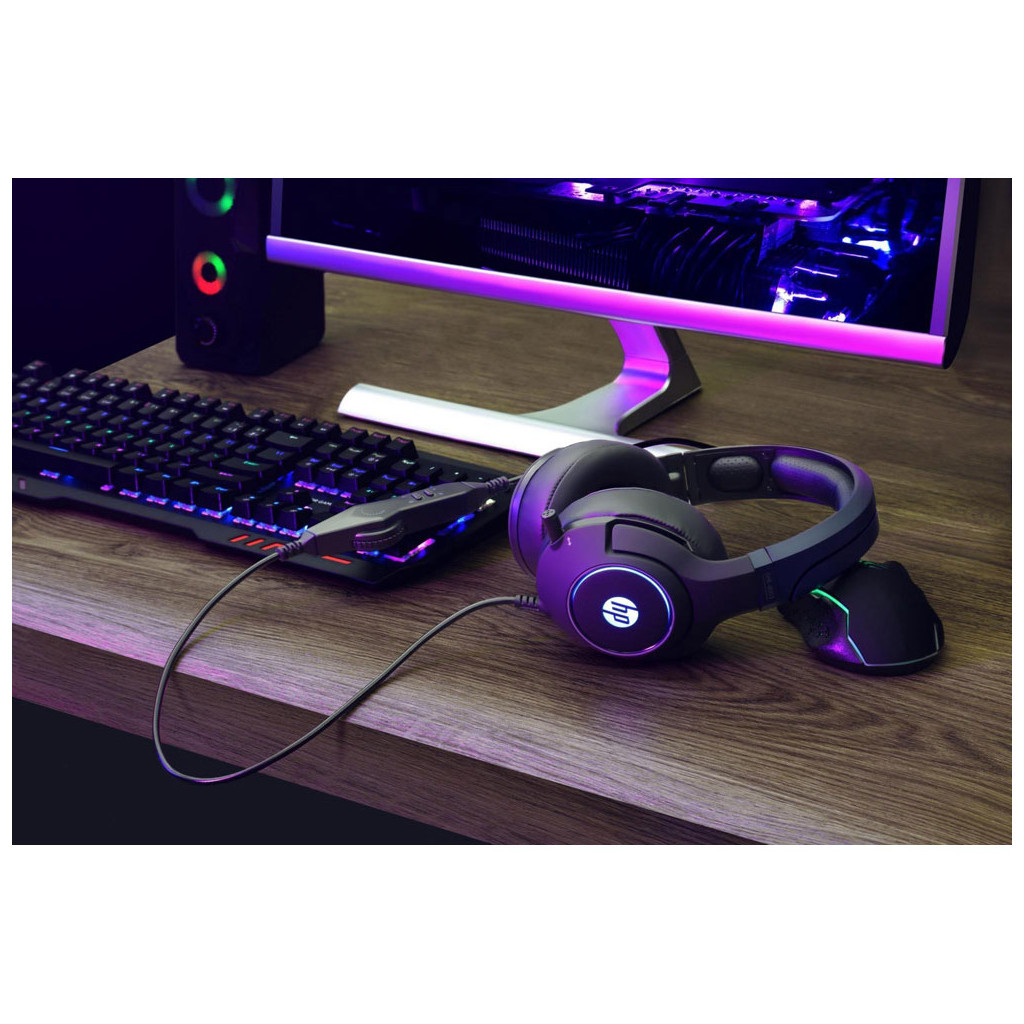 Навушники HP DHE-8003 Gaming 7.1 Sound RGB USB Black - зображення 6