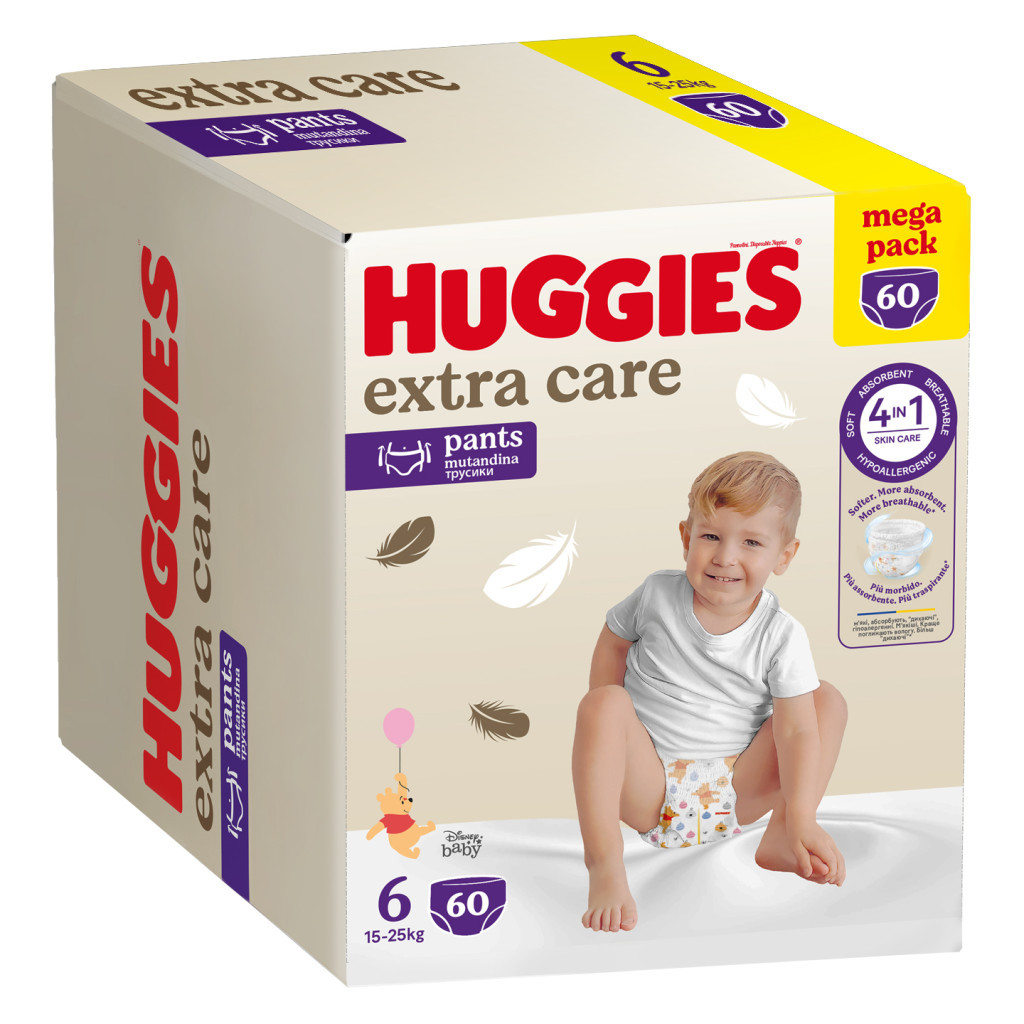 Підгузки Huggies Extra Care Розмір 6 (15-25кг) Pants Box 60 шт (5029053582429) - зображення 2