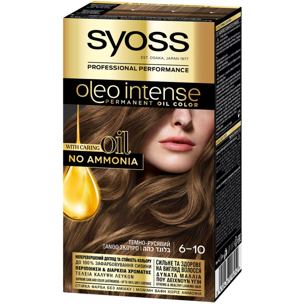 Фарба для волосся Syoss Oleo Intense 6-10 Темно-Русявий 115 мл (8410436218252) - зображення 1