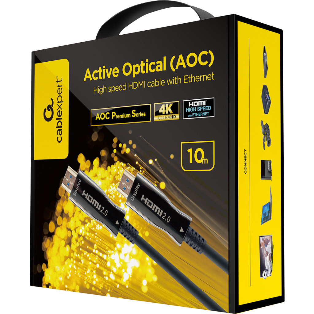 Кабель мультимедійний HDMI M to HDMI M 15.0m V2.0 AOC 4K60Hz Cablexpert (CCBP-HDMI-AOC-15M) - зображення 2