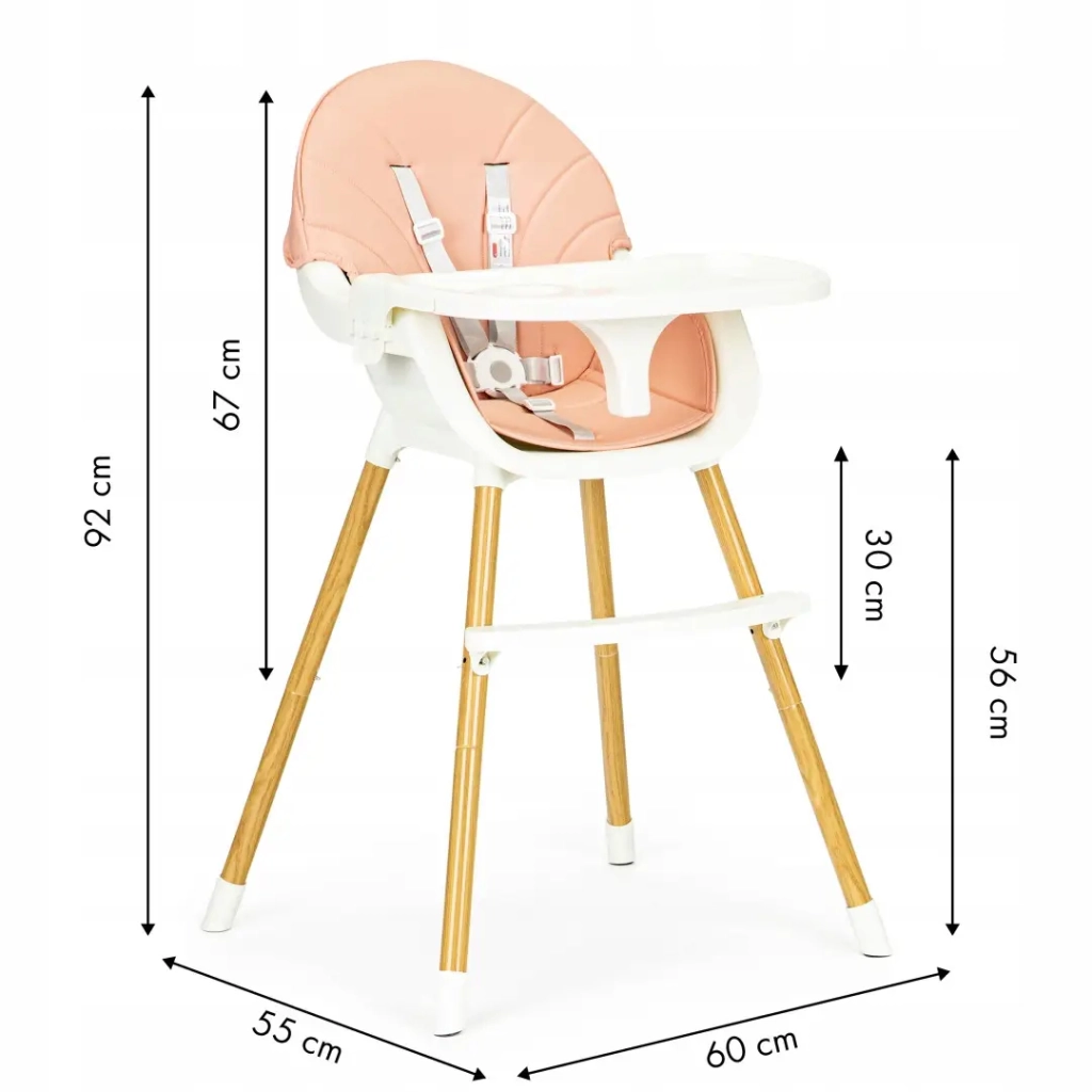 Стілець для годування Ecotoys 2 в 1 SMART Pink (HA-004 PINK) - изображение 7