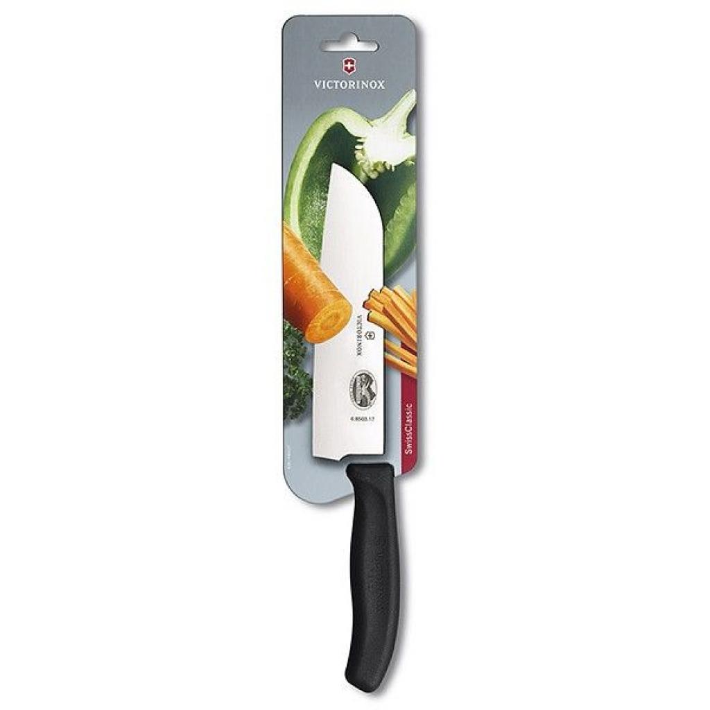 Кухонний ніж Victorinox SwissClassic сантоку 17 см, чорний (6.8503.17B) - зображення 2
