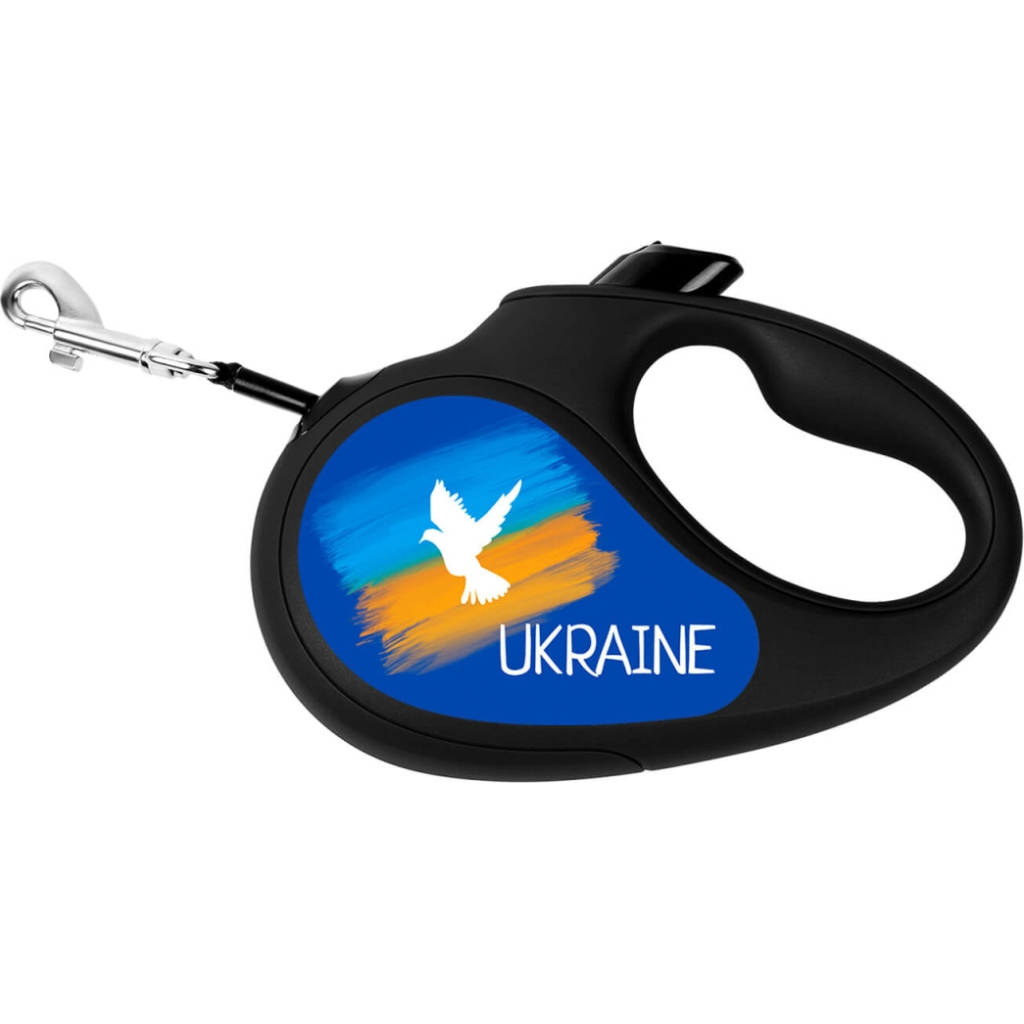 Повідець для собак WAUDOG R-leash "Прапор" XS до 12 кг 3 м чорний (8123-0229-01) - зображення 2