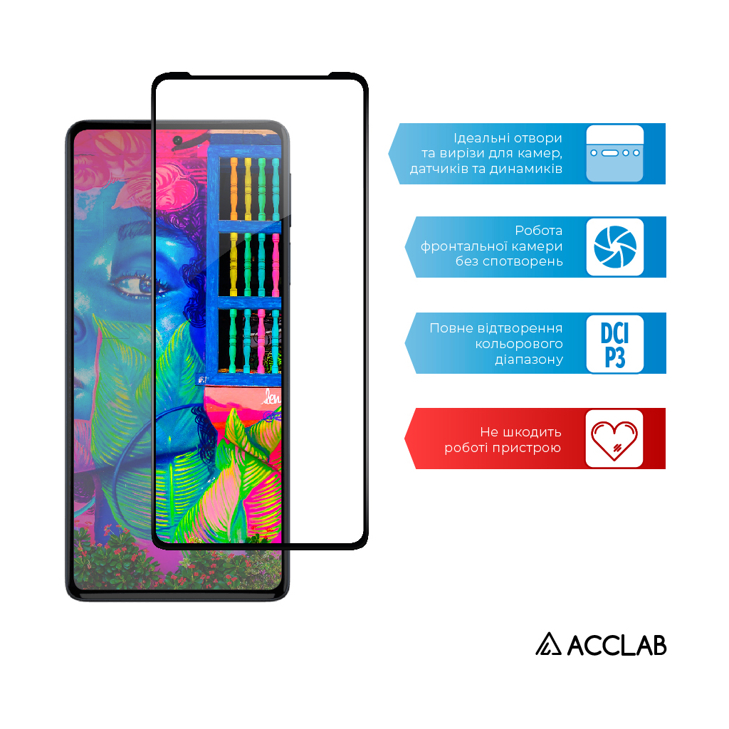 Скло захисне ACCLAB Full Glue MOTO EDGE 30 Pro 5G (1283126528545) - зображення 5