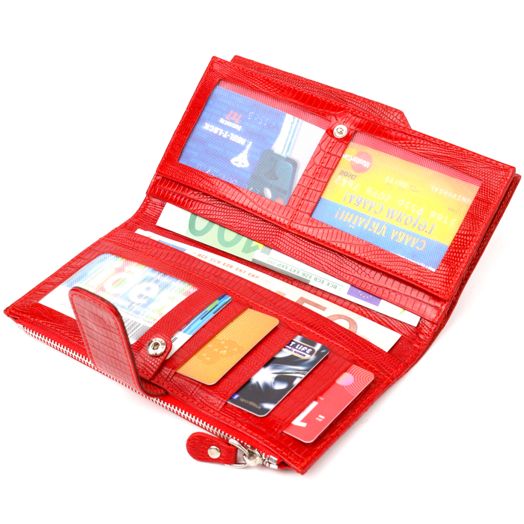 Гаманець Canpellini З натуральної шкіри Червоний (21646) - зображення 7