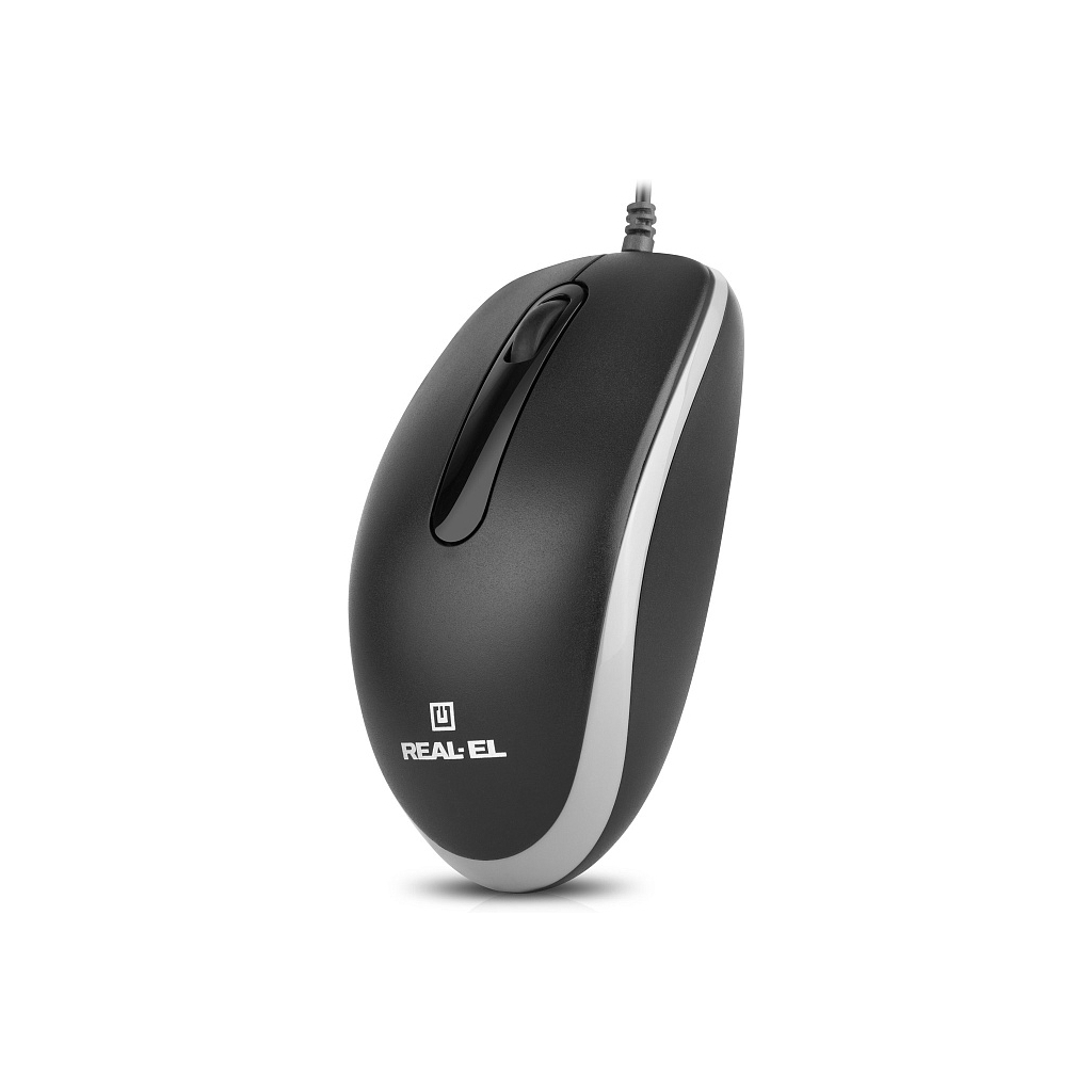 Мишка REAL-EL RM-217 USB Black/Gray (EL123200038) - зображення 8