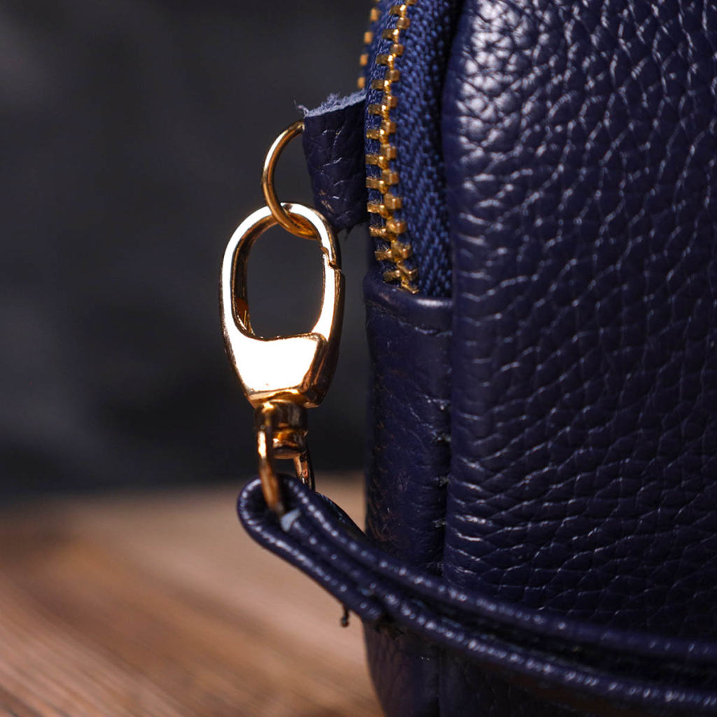 Сумка Vintage На два відділення з натуральної шкіри Синя (22089) - зображення 10