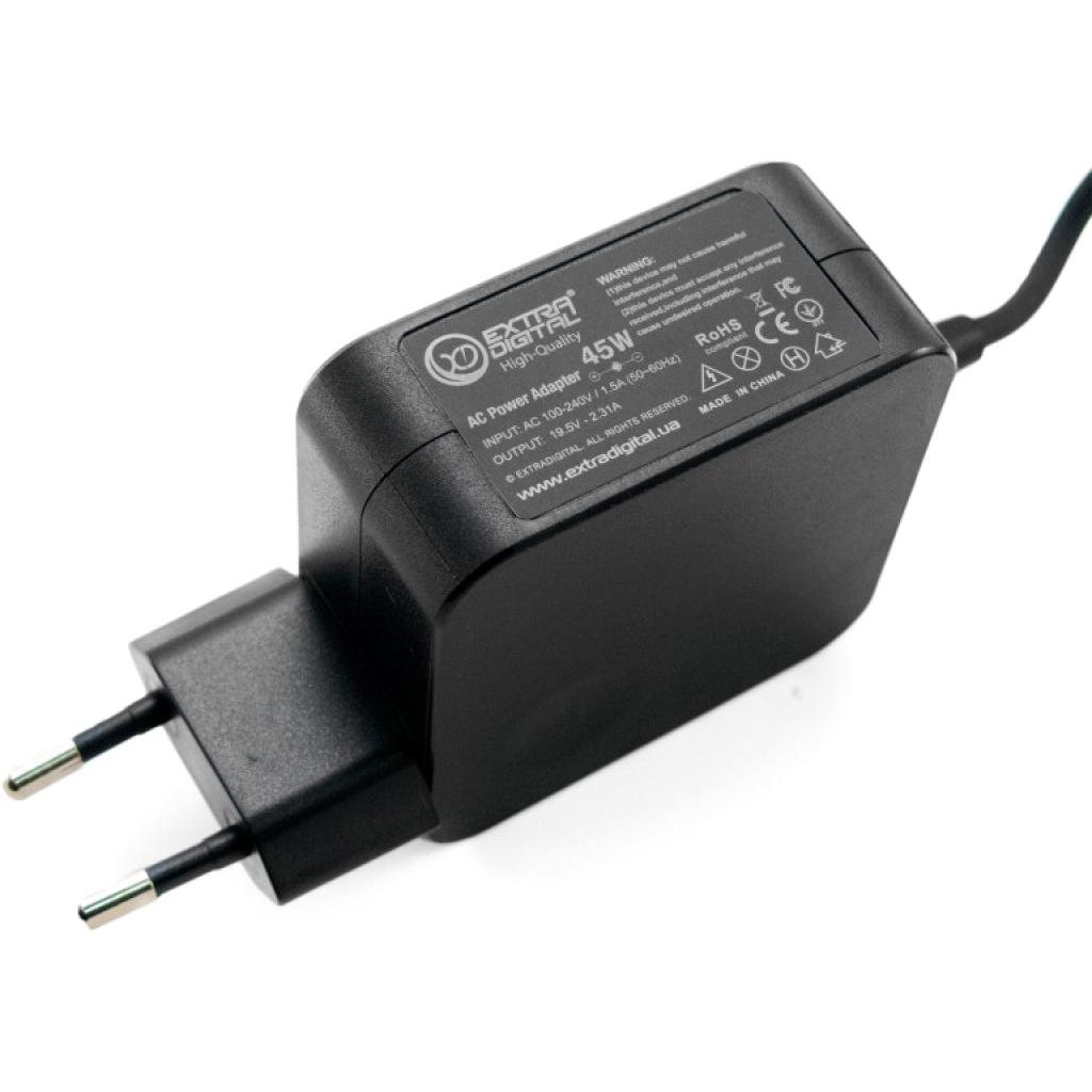 Блок живлення до ноутбуку Extradigital HP 19.5V, 2.31A, 45W (4.5x3.0) High Quality (PSH3886) - зображення 2
