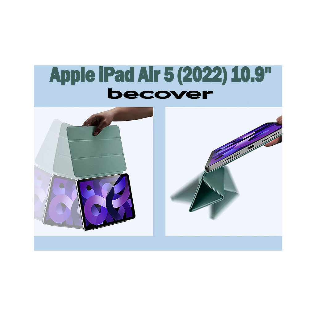 Чохол до планшета BeCover Magnetic Apple iPad Air 5 (2022) 10.9" Dark Green (708526) - зображення 8