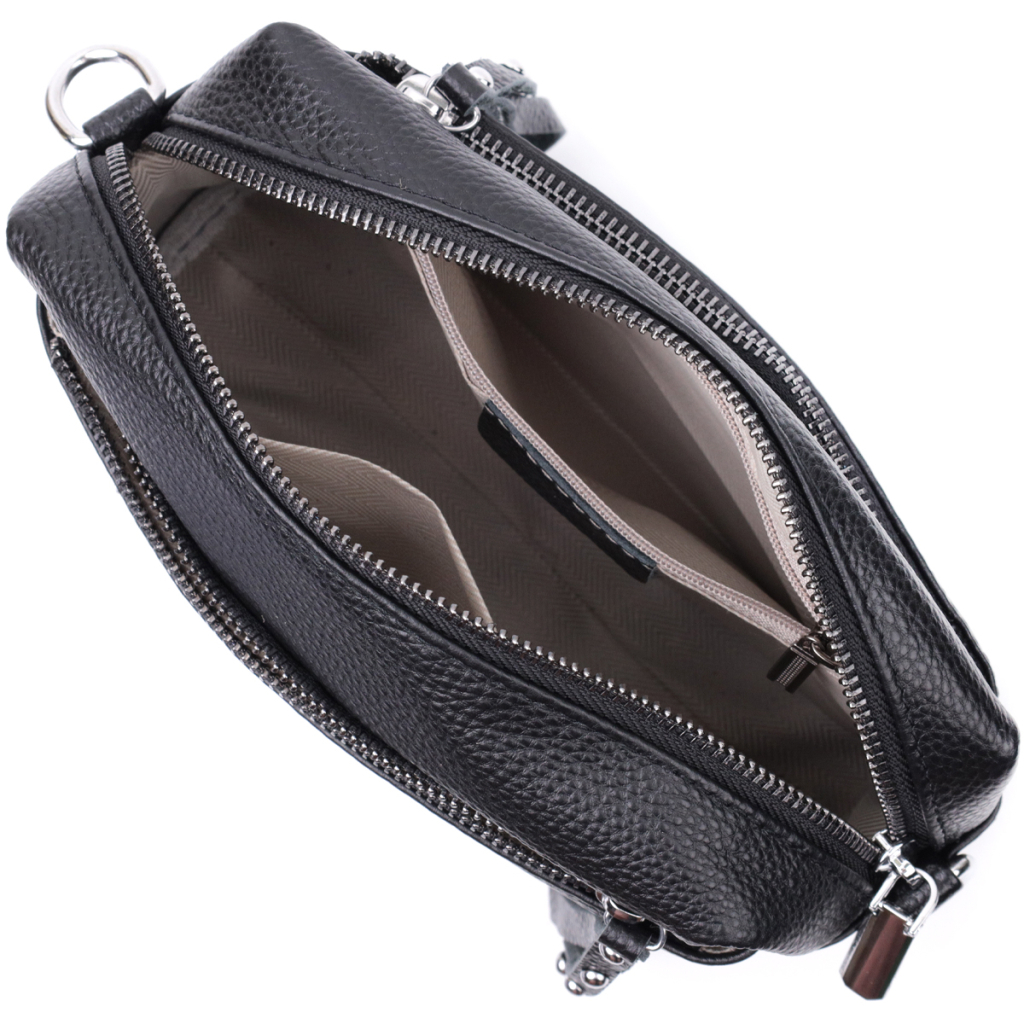 Сумка Vintage Жіноча шкіряна Чорна (22654) - зображення 9