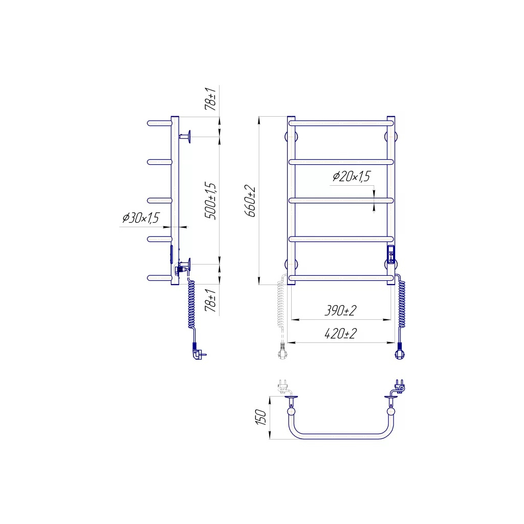 Сушарка для рушників MARIO Стандарт НР-І (2.3.0213.10.P) - зображення 4