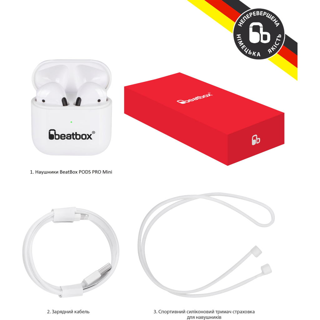 Навушники BeatBox PODS PRO Mini White (bbppromw) - зображення 6