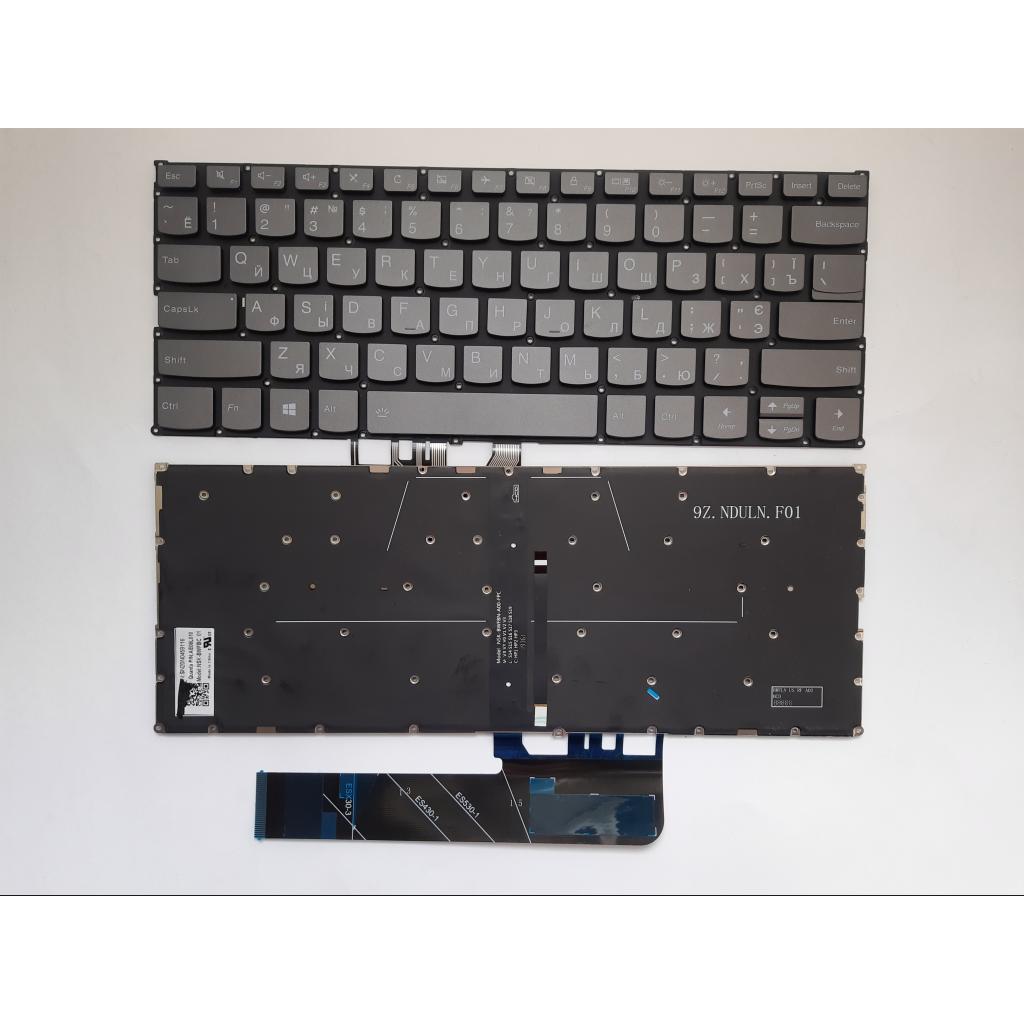 Клавіатура ноутбука Lenovo Yoga 530-14ARR/14IKB серая с подсв UA (A46136) - зображення 1