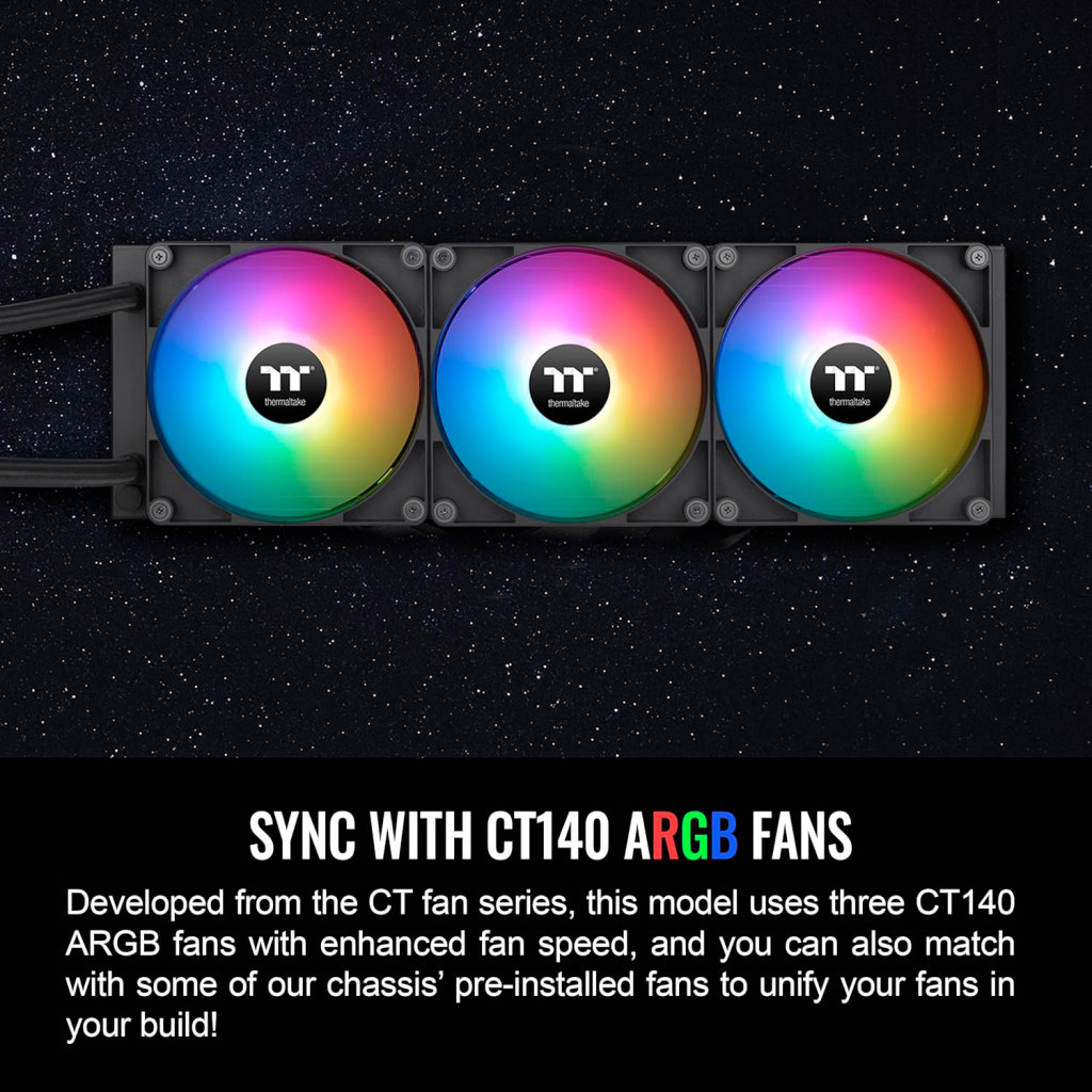 Система рідинного охолодження ThermalTake TH420 ARGB Sync (CL-W376-PL14SW-A) - зображення 10