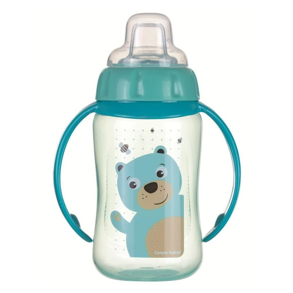 Поїльник-непроливайка Canpol babies Cute Animals Мишка з м'яким носиком і ручками 320 мл (56/512_tur) - зображення 1