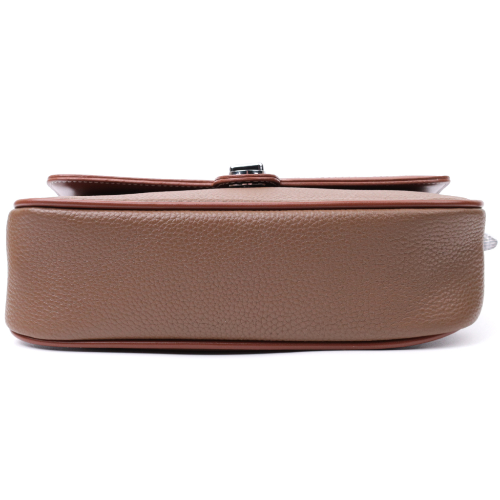 Сумка Vintage Жіноча з фактурним клапаном з натуральної шкіри Коричнева (22621) - зображення 6