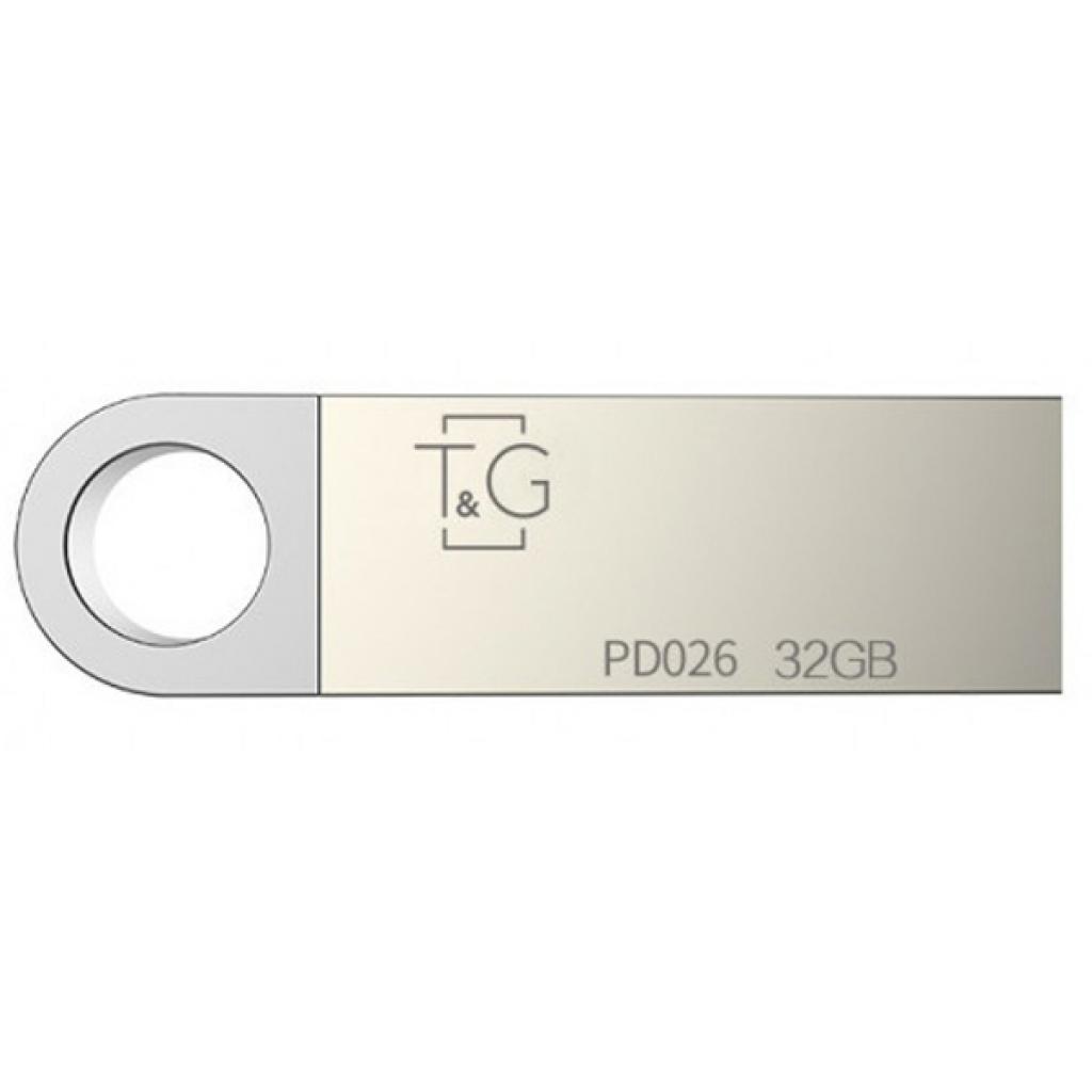 USB флеш накопичувач T&G 32GB 026 Metal Series Silver USB 2.0 (TG026-32G) - зображення 1