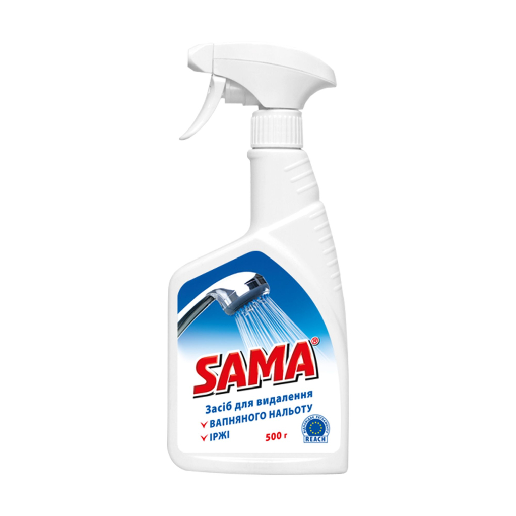Спрей для чищення ванн Sama Для видалення вапняного нальоту та іржі 500 г (4820270630983) - зображення 1