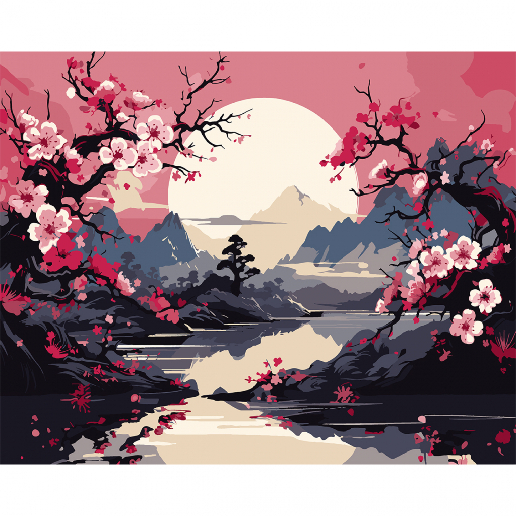 Картина по номерам Santi Таємниця у сакурах 40 х 50 см (955383) - зображення 1