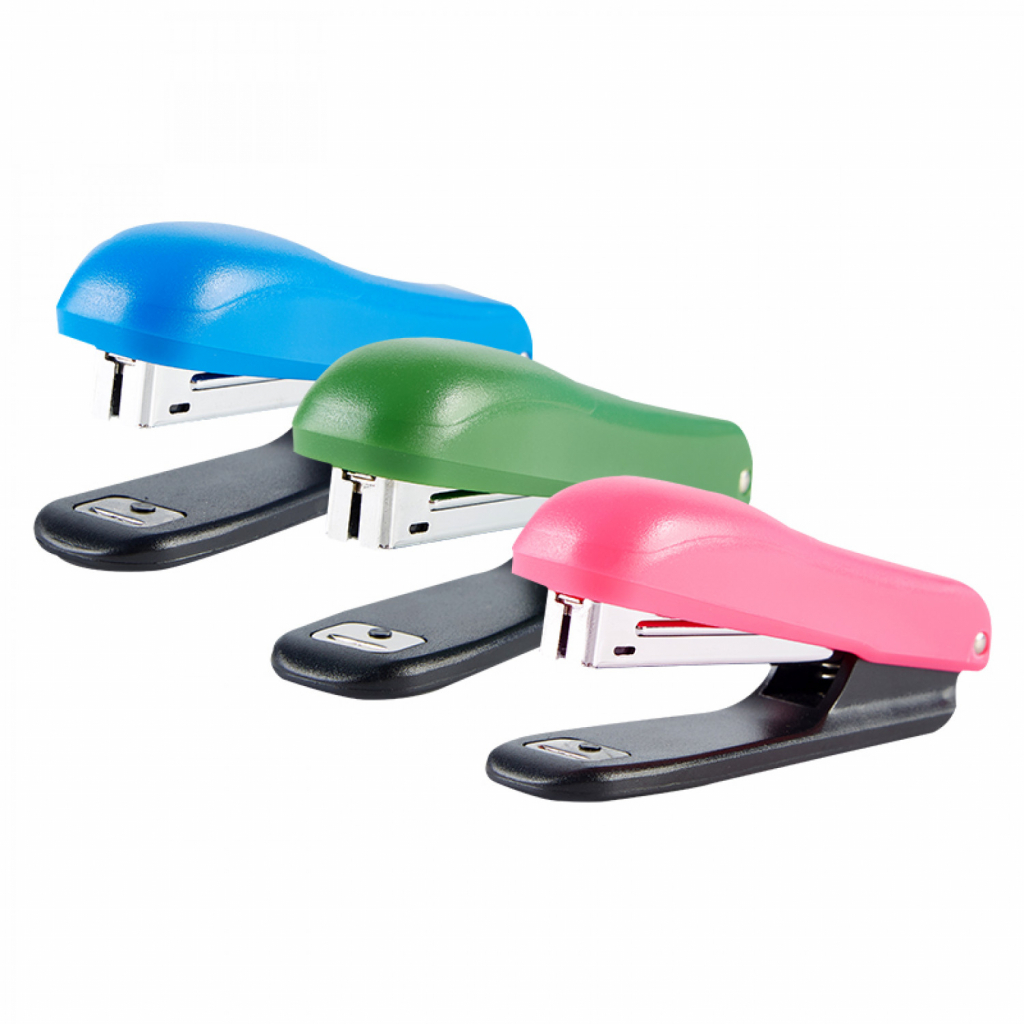 Степлер Baoke пластиковий, 10 аркушів, скоби №10, асорті (STAP-BAO-ST1122) - зображення 1