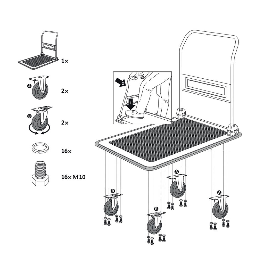 Візок вантажний Stanley до 300кг, розмір платформи 91х61см (SXWT-PC528) - picture 5