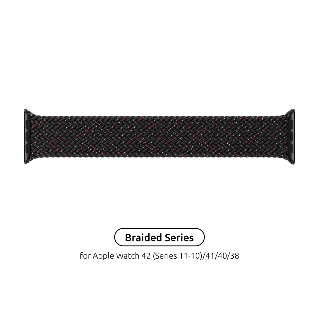 Ремінець до смарт-годинника Armorstandart Braided Solo Loop для Apple Watch 42 (Series 11-10)/41/40/38 Black Unity Size 2 (120 mm) (ARM64894) - зображення 1