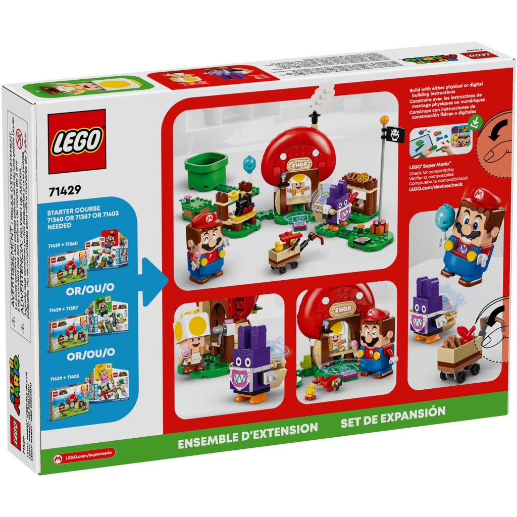 Конструктор LEGO Super Mario Nabbit у крамниці Toad. Додатковий набір 230 деталей (71429) - зображення 7