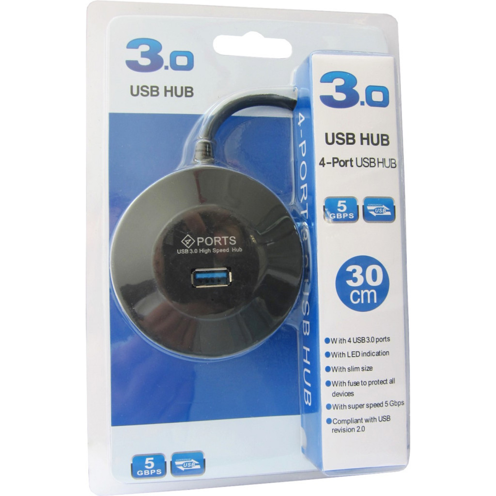 Концентратор Maiwo USB Type-A to 4х USB3.0 30cm (KH304-A) - зображення 6