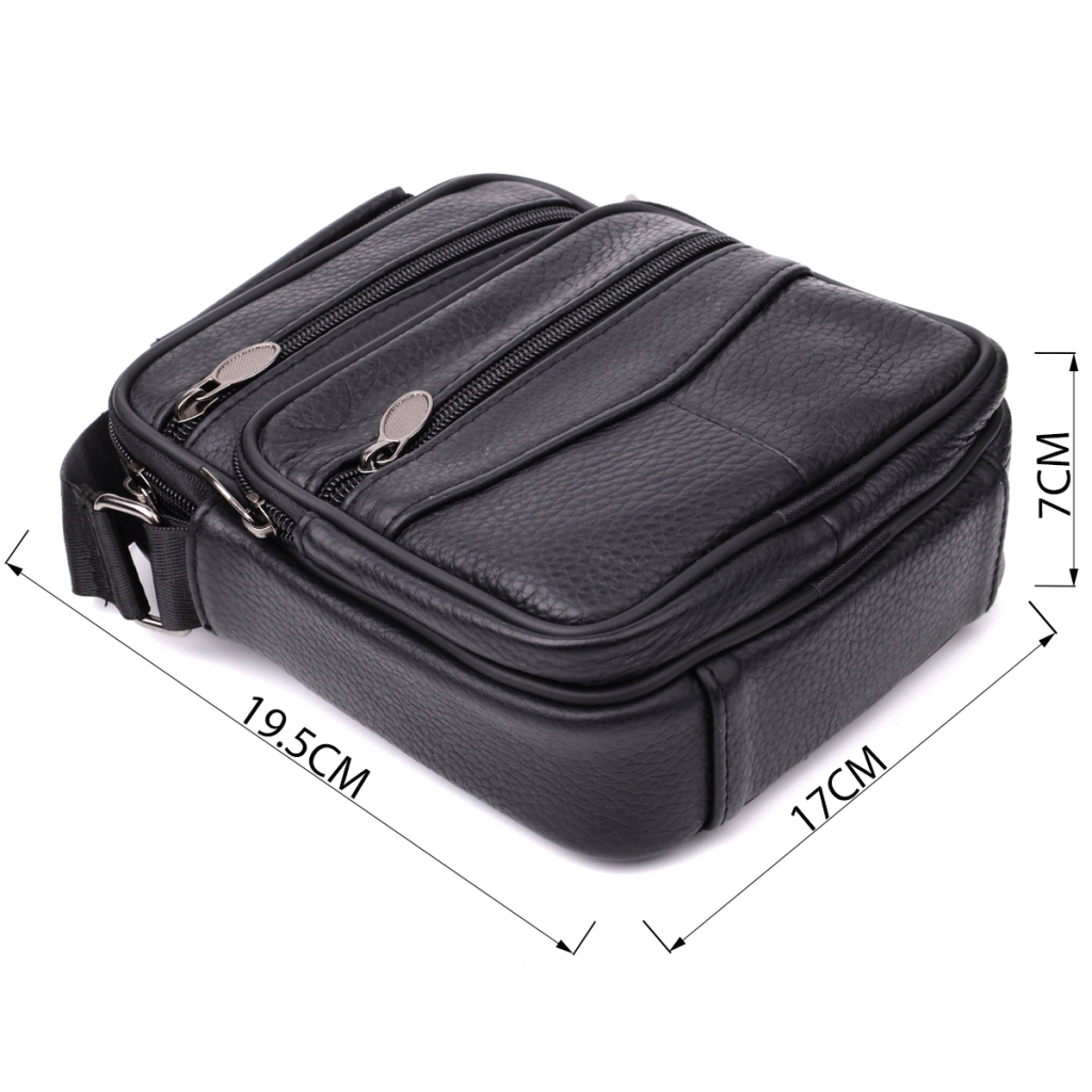 Сумка Vintage З натуральної шкіри Чорна (22864) - зображення 3