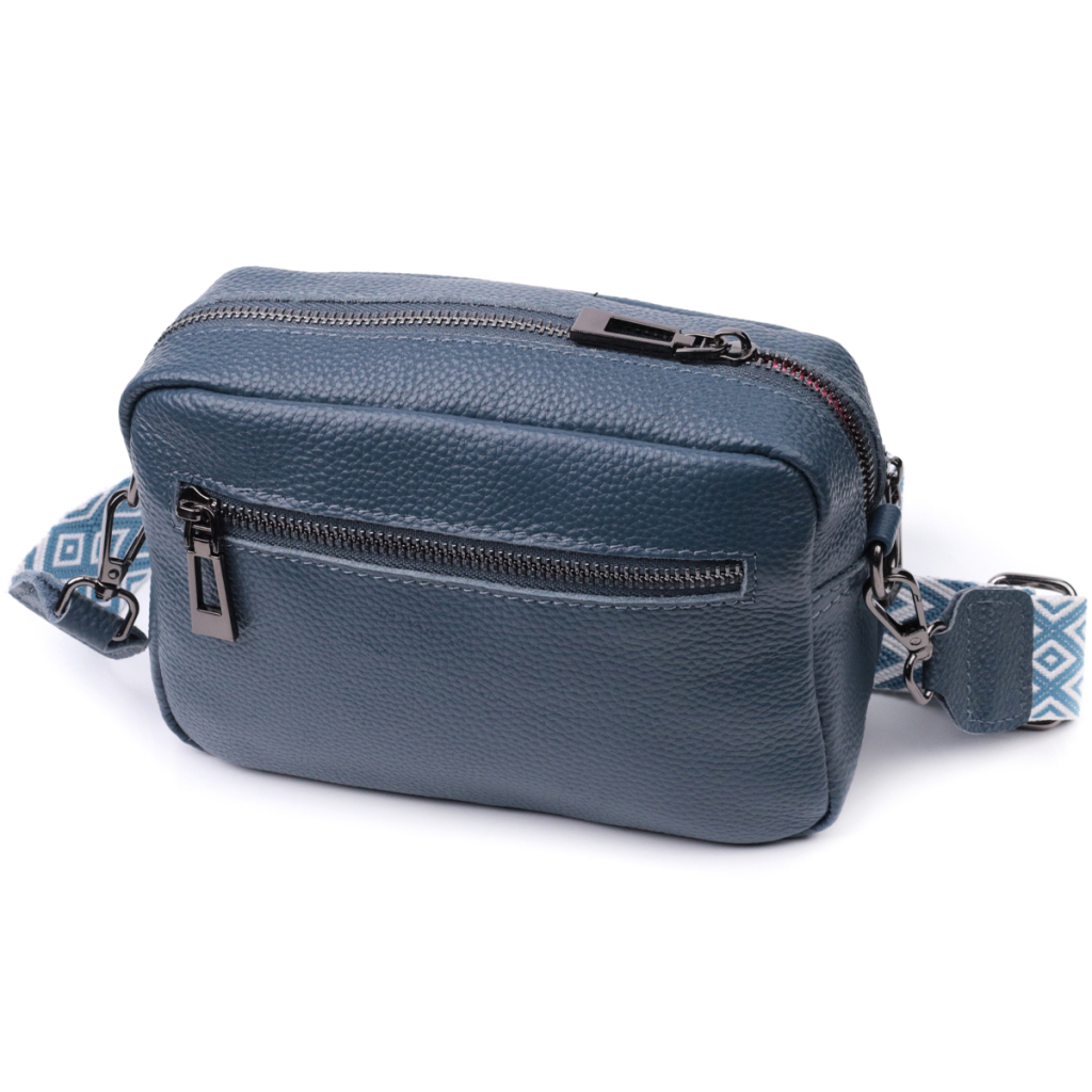 Сумка Vintage З натуральної шкіри Синя (22636) - зображення 2