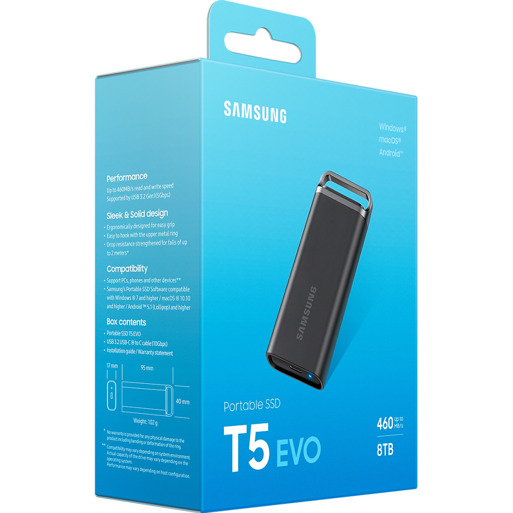 Накопичувач SSD USB 3.2 8TB T5 Shield Samsung (MU-PH8T0S/WW) - зображення 7