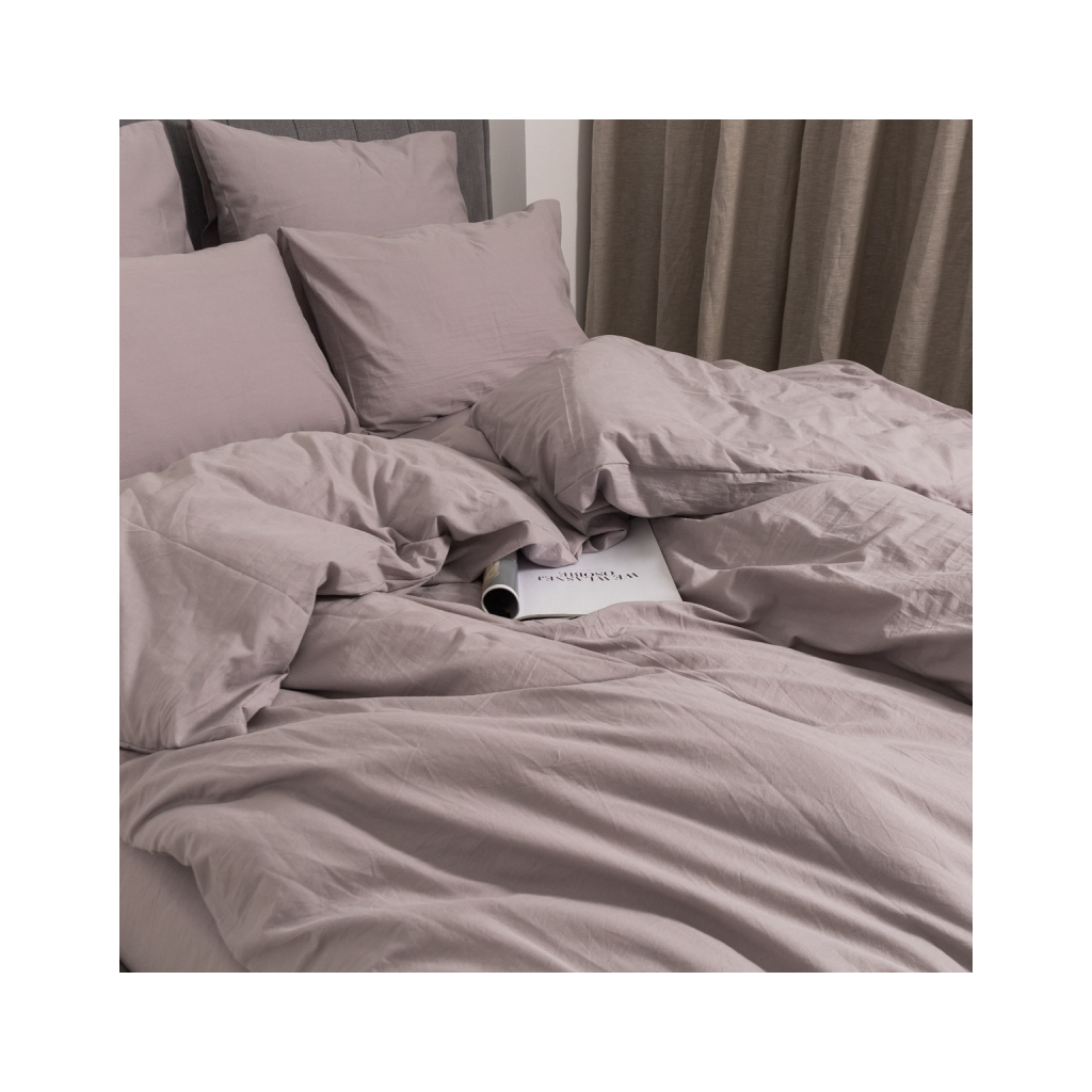 Постільна білизна MirSon Gray beige Варена бавовна 200х220 (2200007885275) - зображення 4