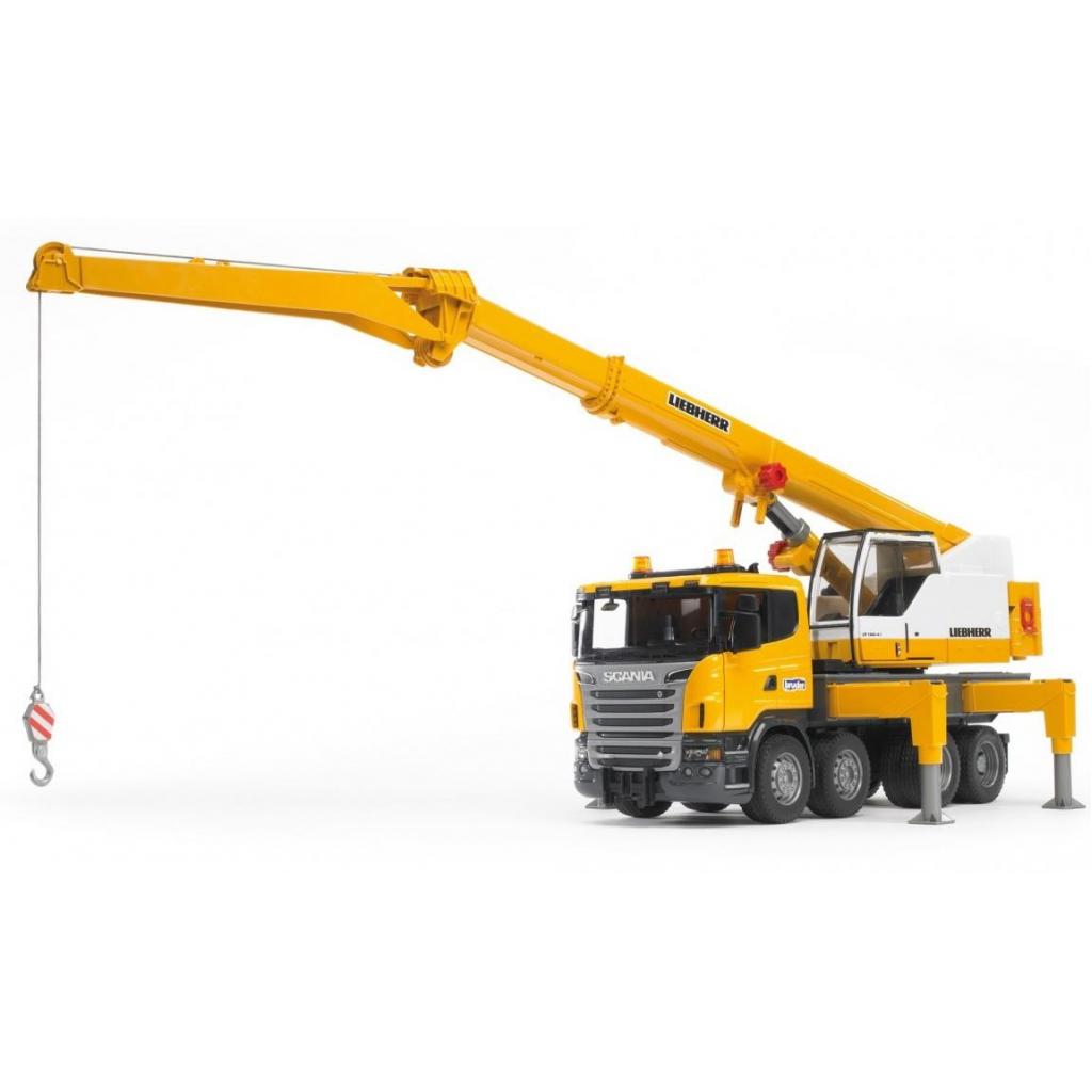 Спецтехніка Bruder Автокран Scania Liebherr Великий (світло (03570) - зображення 4