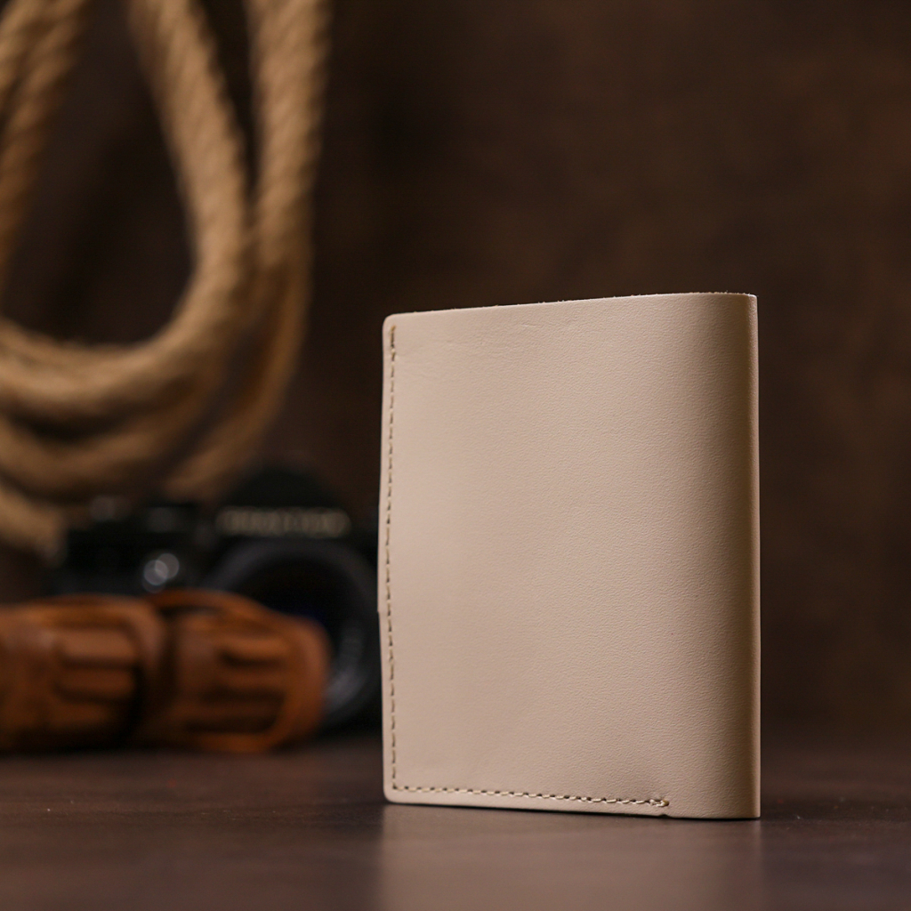 Портмоне Shvigel Шкіряне Бежеве (16510) - зображення 7