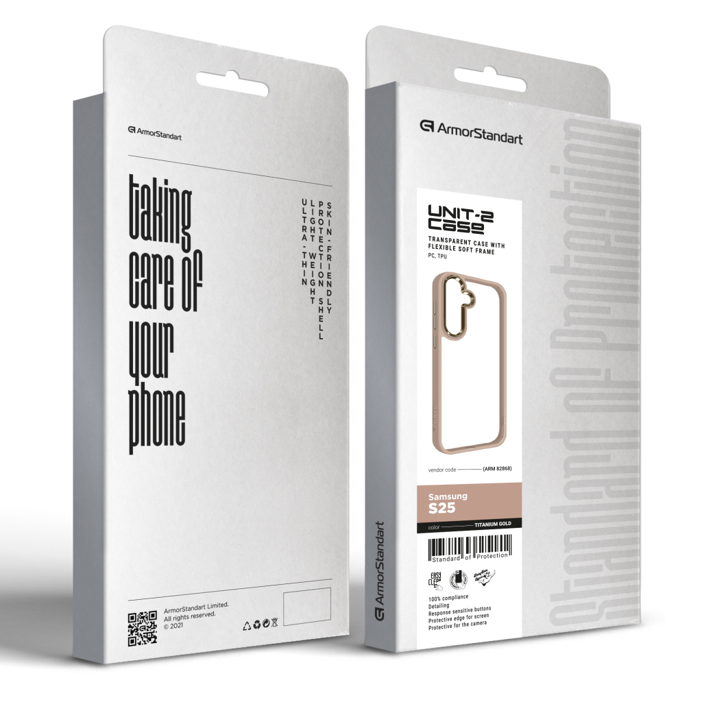 Чохол до мобільного телефона Armorstandart UNIT2 Samsung S25 Titanium Gold (ARM82868) - зображення 2