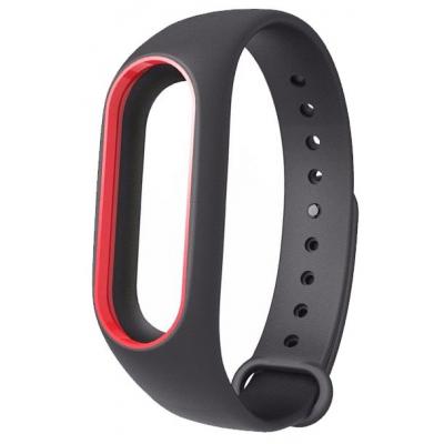 Ремінець до фітнес браслета Xiaomi Mi Band 2 black-red (Р27689) - зображення 1